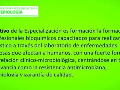 Embedded thumbnail for Especialización en Bioquímica Clínica: Bacteriología